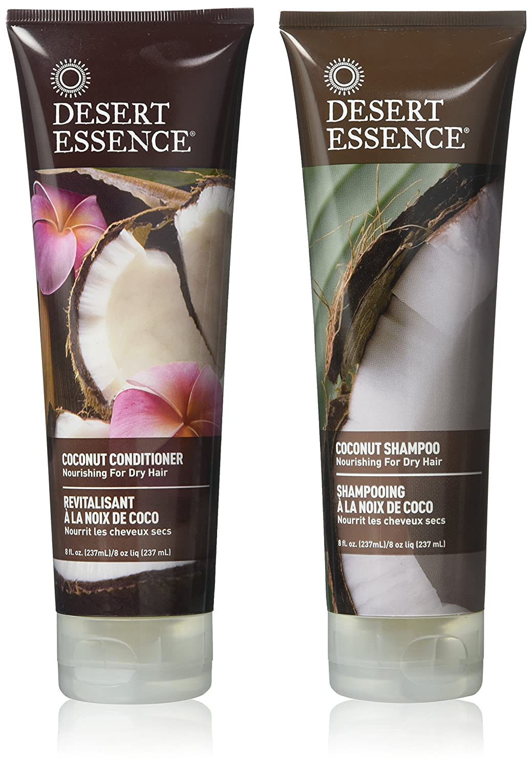 Desert Essence Coconut oil Shampoo & Conditioner Bundle - Natural & Organic